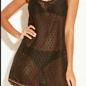 Xhilaration Black Lace Swim Coverup